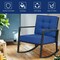 Patio Rattan Rocker Outdoor Glider Rocking Chair Cushion Lawn